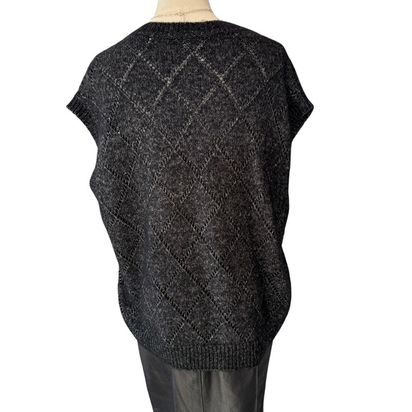 Billy Reid Wool Yak Blend Sweater Vest Large Argyle Dark Academia Luxury - Picture 4 of 11